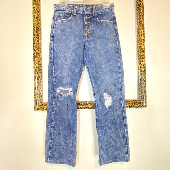CARMAR High Rise Button Fly Acid Wash Jeans 23 - Picture 14 of 15